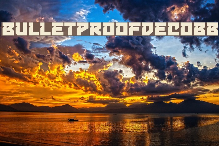 BulletproofDecoBB Font examples