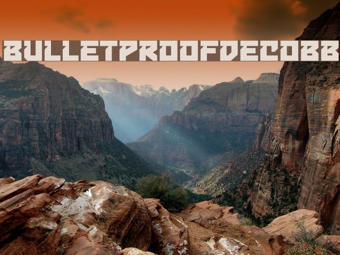 BulletproofDecoBB Font examples