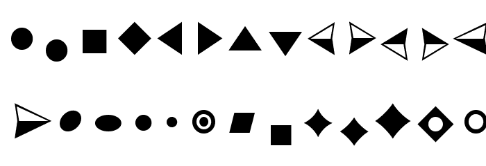 Bullets ADF Font LOWERCASE