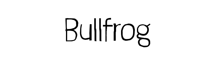 Bullfrog  font caratteri gratis