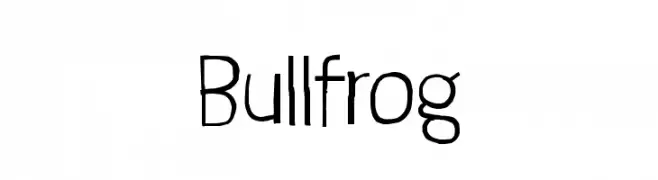 Bullfrog  Frei Schriftart Herunterladen