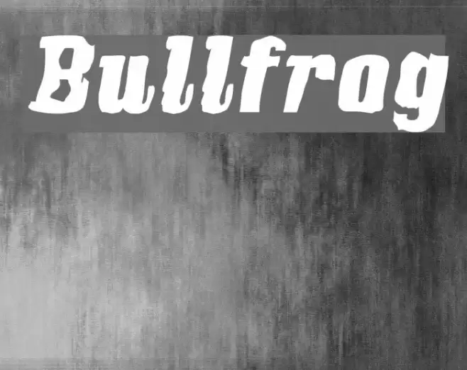 Bullfrog Font examples