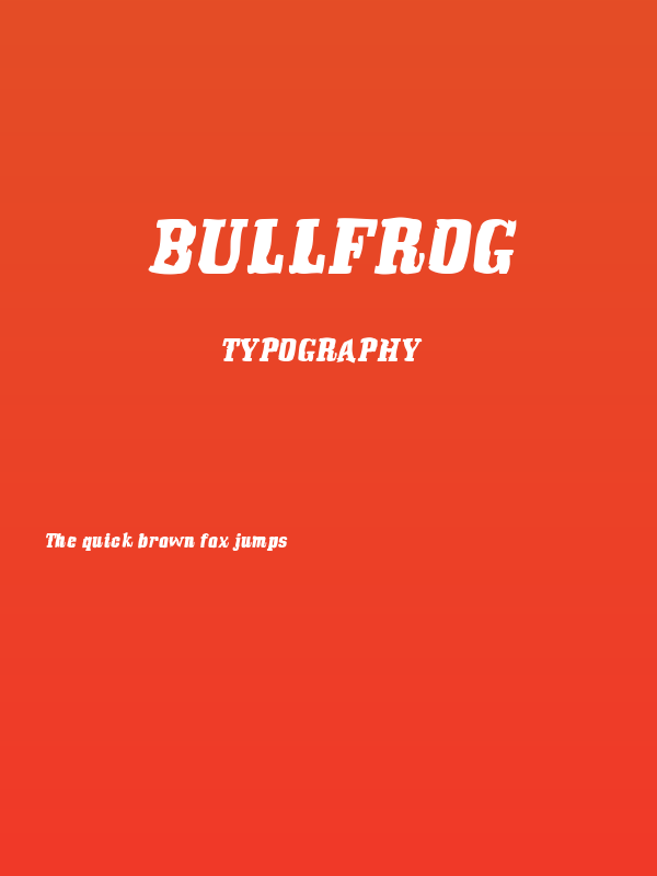 Bullfrog Poster