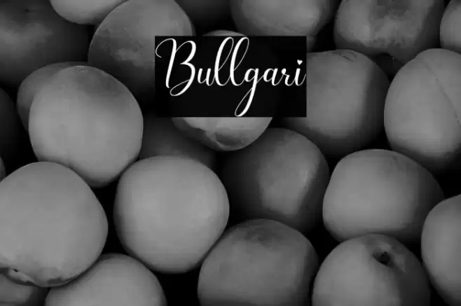 Bullgari Font examples