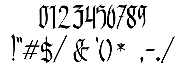 BullgineDEMO Font OTHER CHARS
