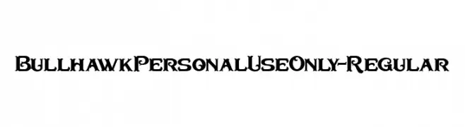 BullhawkPersonalUseOnly-Regular  font caratteri gratis