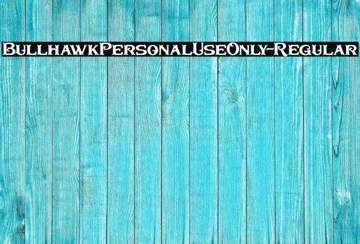 BullhawkPersonalUseOnly-Regular Example 1