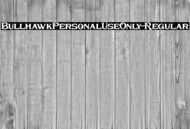BullhawkPersonalUseOnly-Regular Font examples