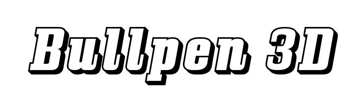 Bullpen 3D फ़ॉन्ट
