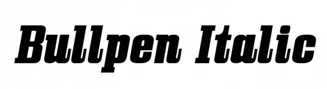 Bullpen Italic  baixar fontes gratis