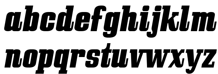 Bullpen Italic Font LOWERCASE