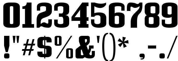 Bullpen Font OTHER CHARS