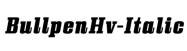 BullpenHv-Italic Font