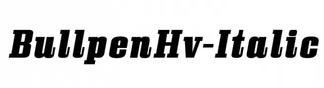 BullpenHv-Italic  Descarca Fonturi Gratis
