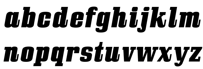 BullpenHv-Italic Font LOWERCASE