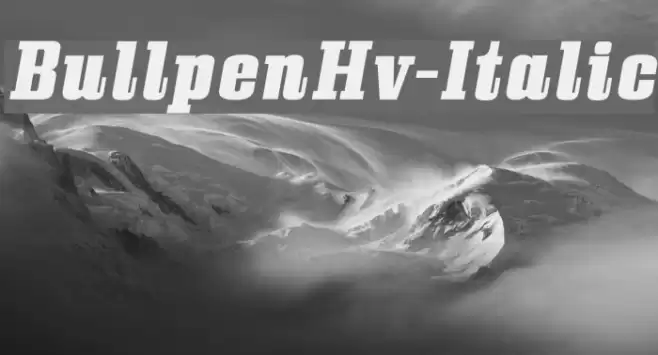 BullpenHv-Italic Font examples