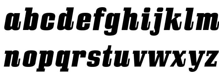 BullpenHv-Italic Font LOWERCASE