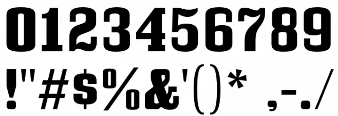 BullpenHv-Regular Font OTHER CHARS