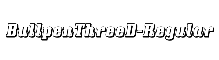 BullpenThreeD-Regular Font