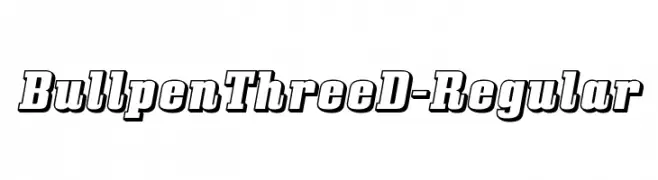 BullpenThreeD-Regular  Descarca Fonturi Gratis