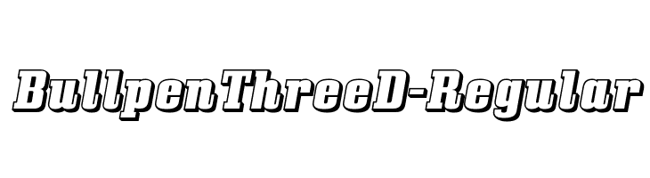 BullpenThreeD-Regular  font caratteri gratis