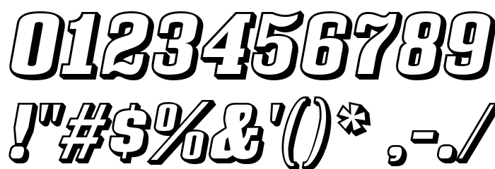 BullpenThreeD-Regular Font OTHER CHARS