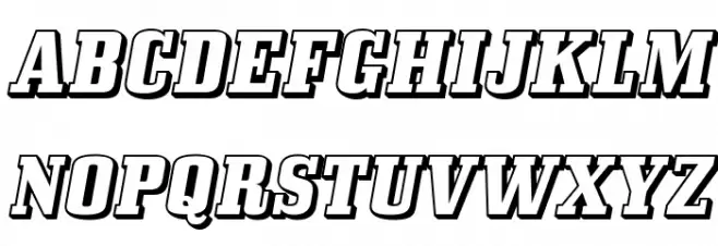BullpenThreeD-Regular Schriftart Groß