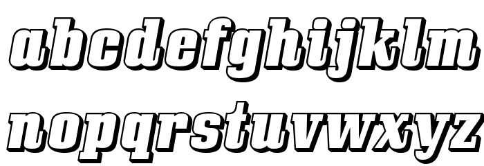 BullpenThreeD-Regular Font LOWERCASE