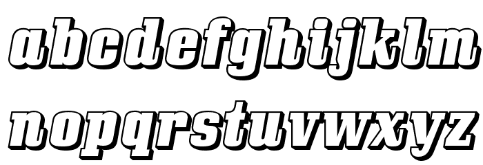 BullpenThreeD-Regular Font LOWERCASE