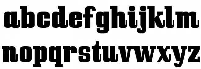 Bullpen फ़ॉन्ट लोअरकेस