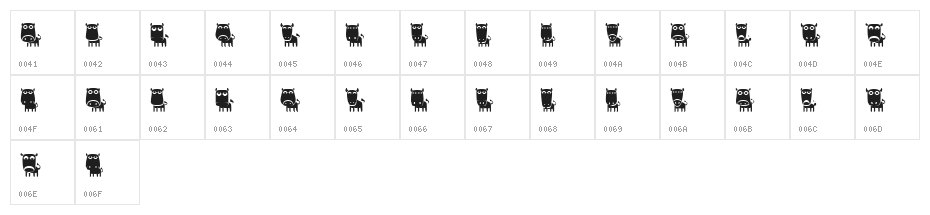 Bulls Regular Character Map