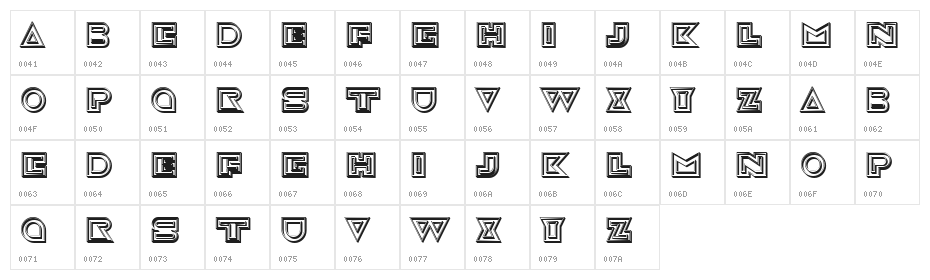 Bully Regular Character Map