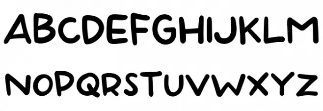 Bulu Kaki Schriftart Groß