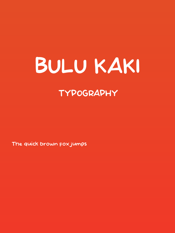 Bulu Kaki Poster