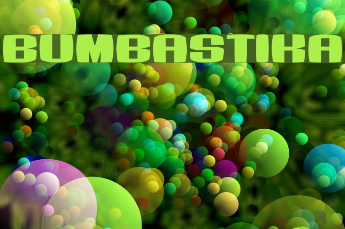 Bumbastika フォント examples