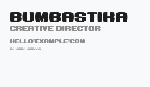 Bumbastika Business Card