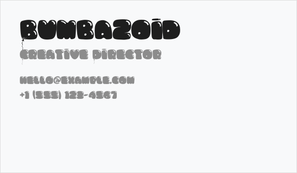 Bumbazoid Business Card