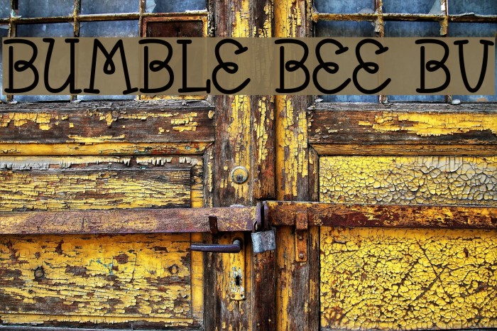 Bumble Bee BV Font examples