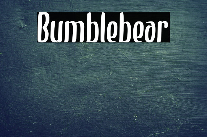 Bumblebear Font examples