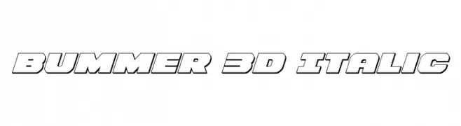 Bummer 3D Italic  les polices de caractères gratuit tlcharger