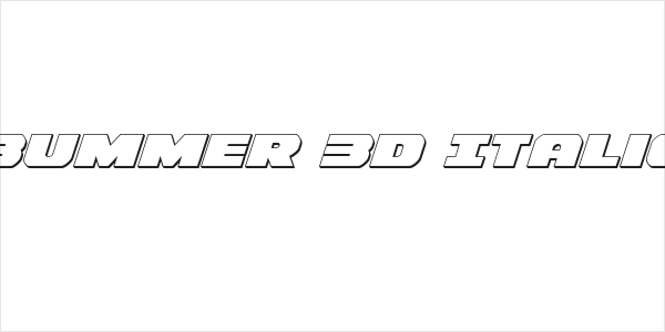 Bummer 3D Italic Logo