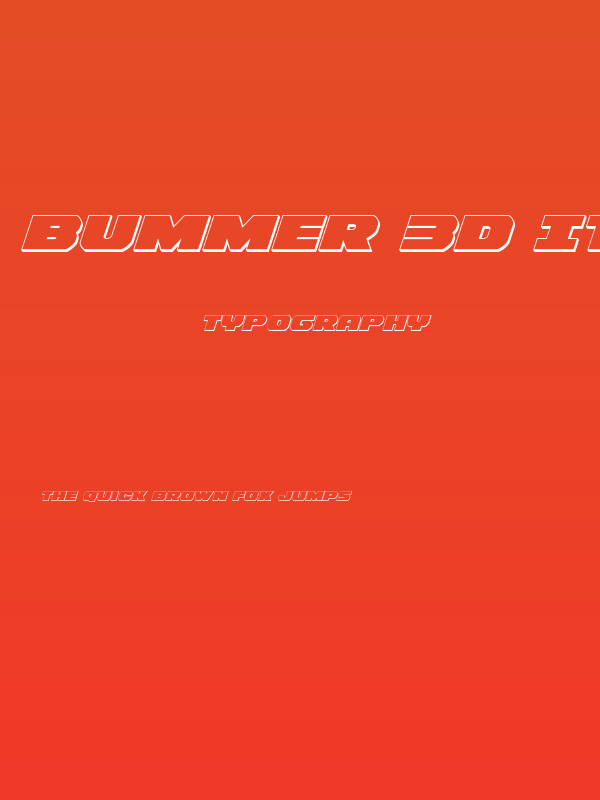 Bummer 3D Italic Poster