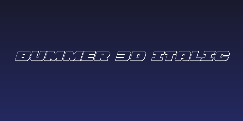 Bummer 3D Italic Social Header