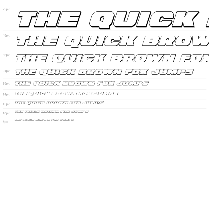 Bummer 3D Italic Waterfall