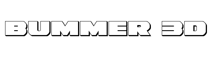 Bummer 3D  Frei Schriftart Herunterladen