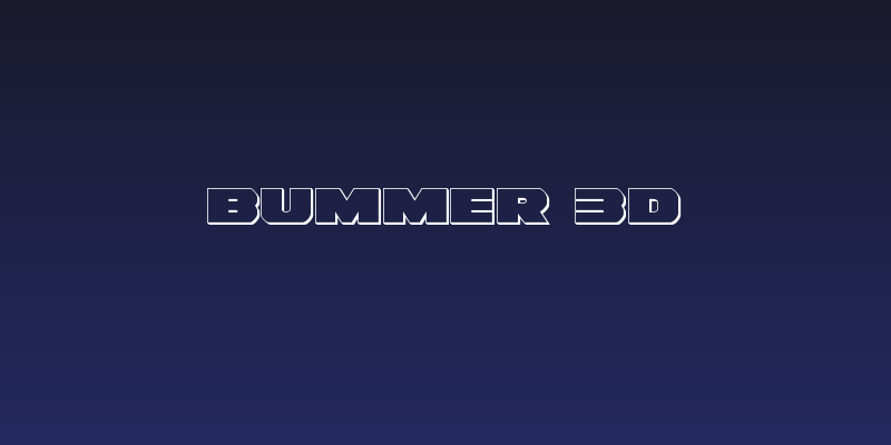 Bummer 3D Social Header
