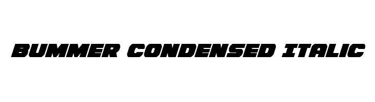 Bummer Condensed Italic Font