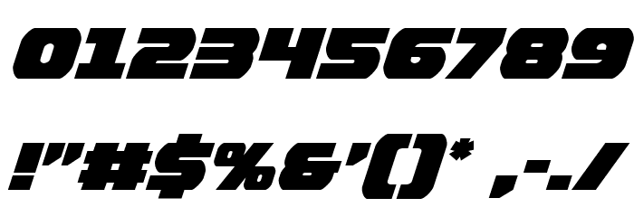 Bummer Condensed Italic Font OTHER CHARS