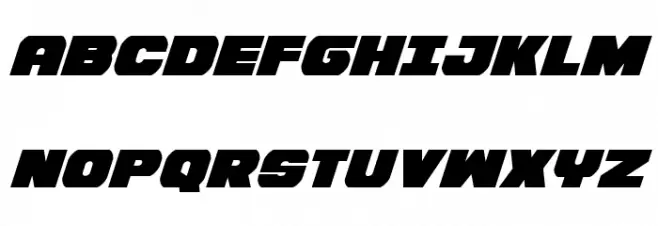 Bummer Condensed Italic Шрифта ВЕРХНИЙ