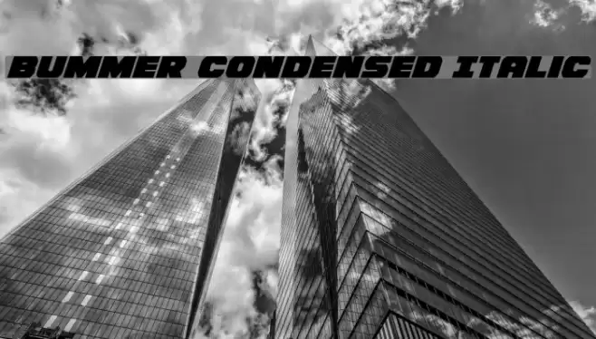 Bummer Condensed Italic Polices examples